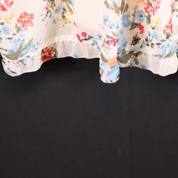 Abercrombie and Fitch Floral Ruffle Pintuck Drawstring Dress - Picture 9 of 12